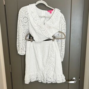 Lilly Pulitzer White Eyelet Two Piece Skirt Set